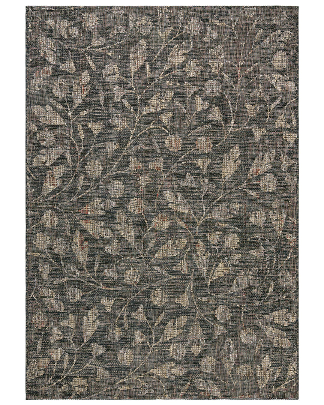 Outdoor / Indoor-Teppich mit Pflanzenmuster - Adra Marron - dunkelbraun, beige, Boho