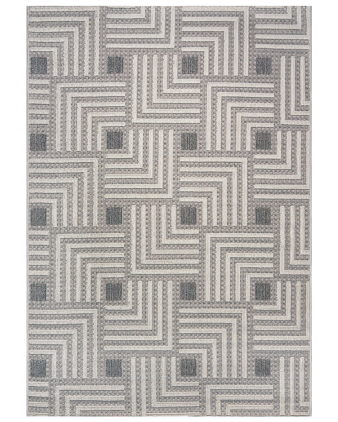 Outdoor / Indoor-Teppich, geometrisch - Cangas Polen - beige, braun, grau
