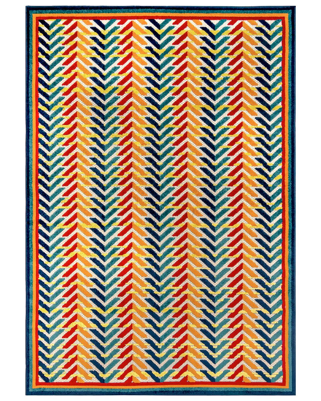 Teppich Modern, Abstrakt - Fano Frecce - orange, grün, blau