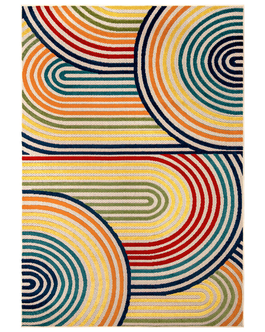 Teppich Modern, Abstrakt - Fano Ovale - mehrfarbig