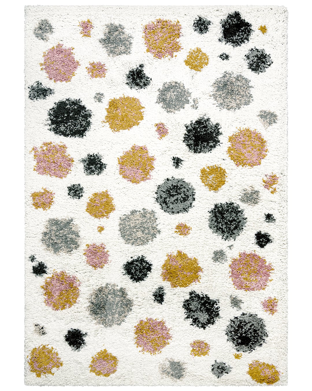 Hochflor / Shaggy-Teppich fürs Jugendzimmer, abstrakt - Ibi Amado - beige-rosa, mehrfarbig