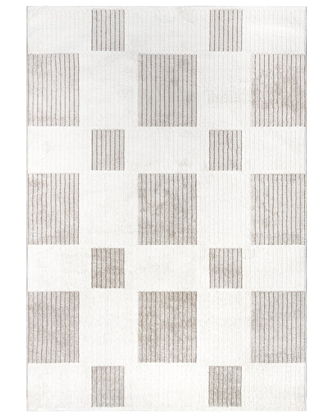 Moderner Teppich - Matara Ruta - beige, braun, creme