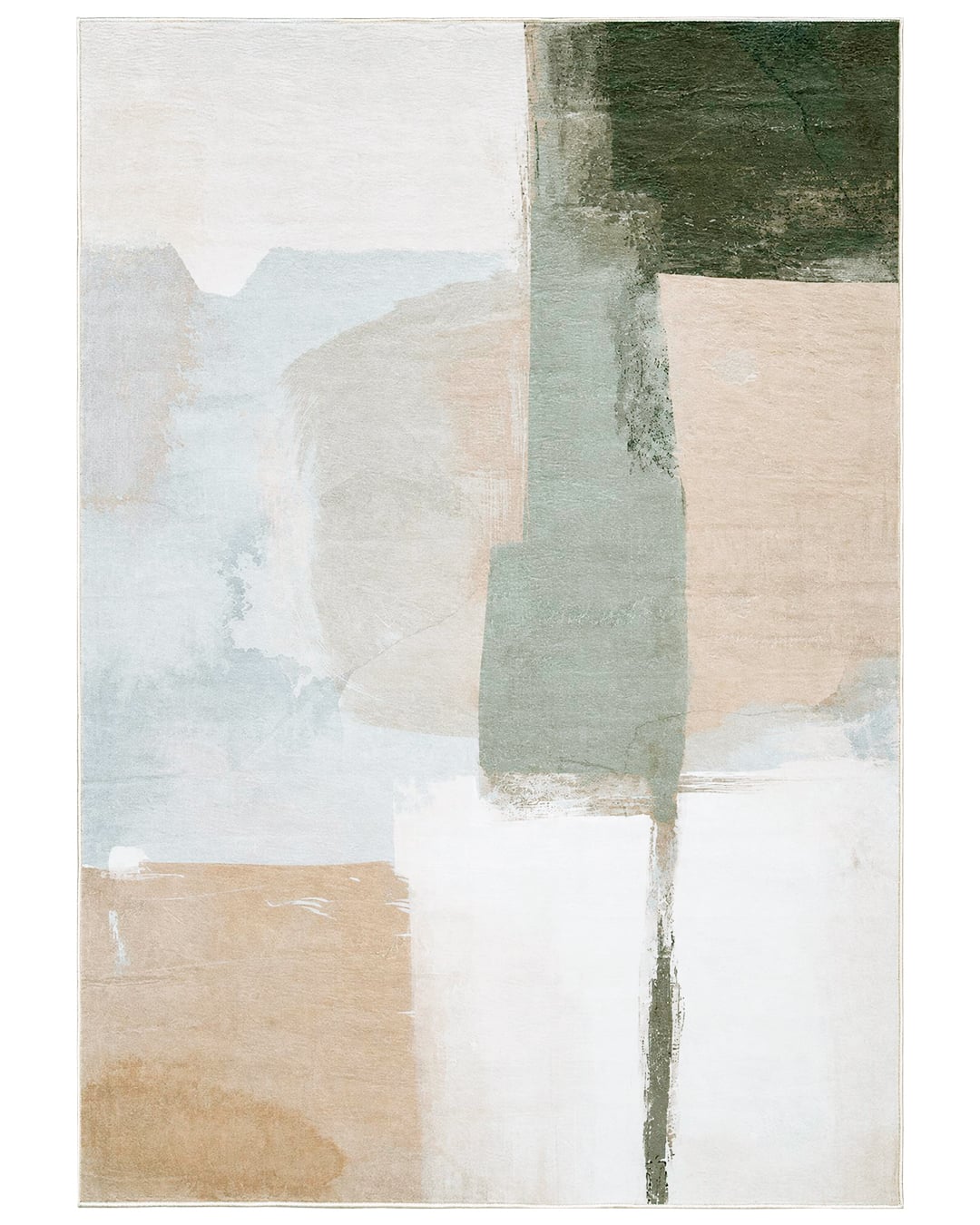 Moderner geometrischer Teppich - Vera Caramelo - beige, braun, blau, grau