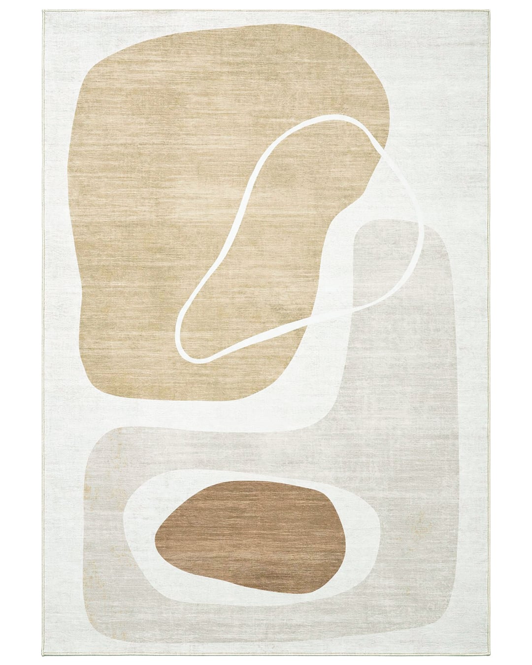 Moderner geometrischer Teppich - Vera Gris - beige, braun, cremefarben