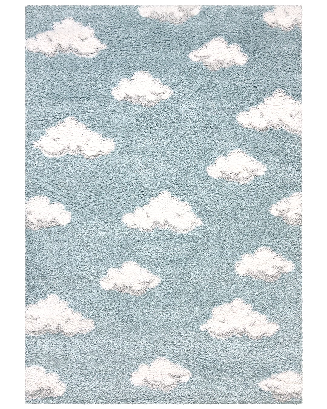 Moderner Shaggy-Teppich - Vitoria Azul - Blau, Wolken