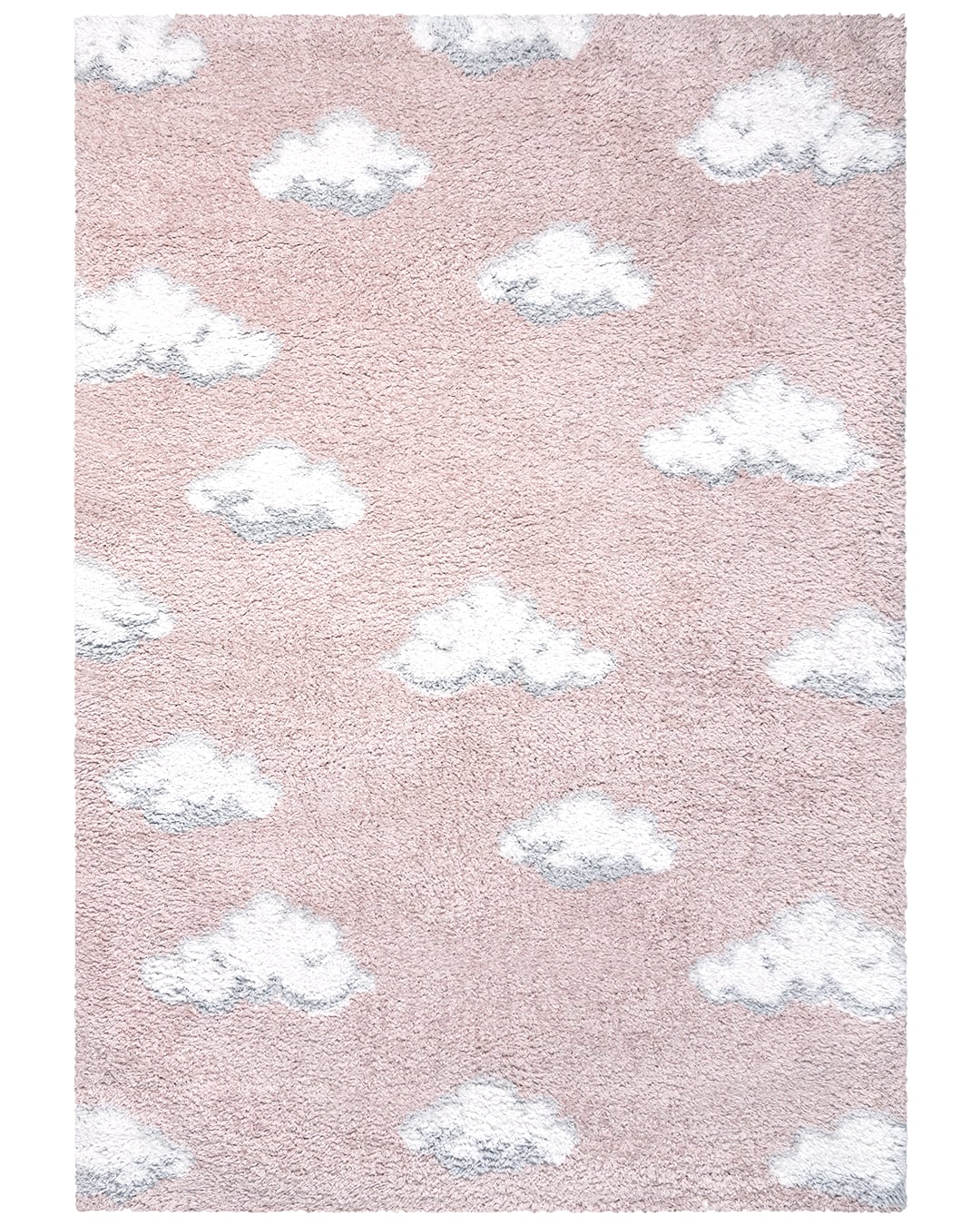 Moderner Shaggy-Teppich - Vitoria Rosa - Rosa, Wolken