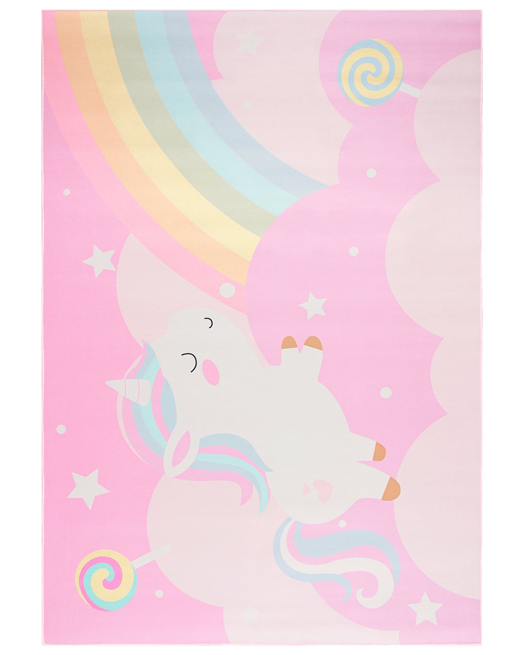 Kinderteppich – Bambini Vola – Einhorn, Regenbogen, rosa