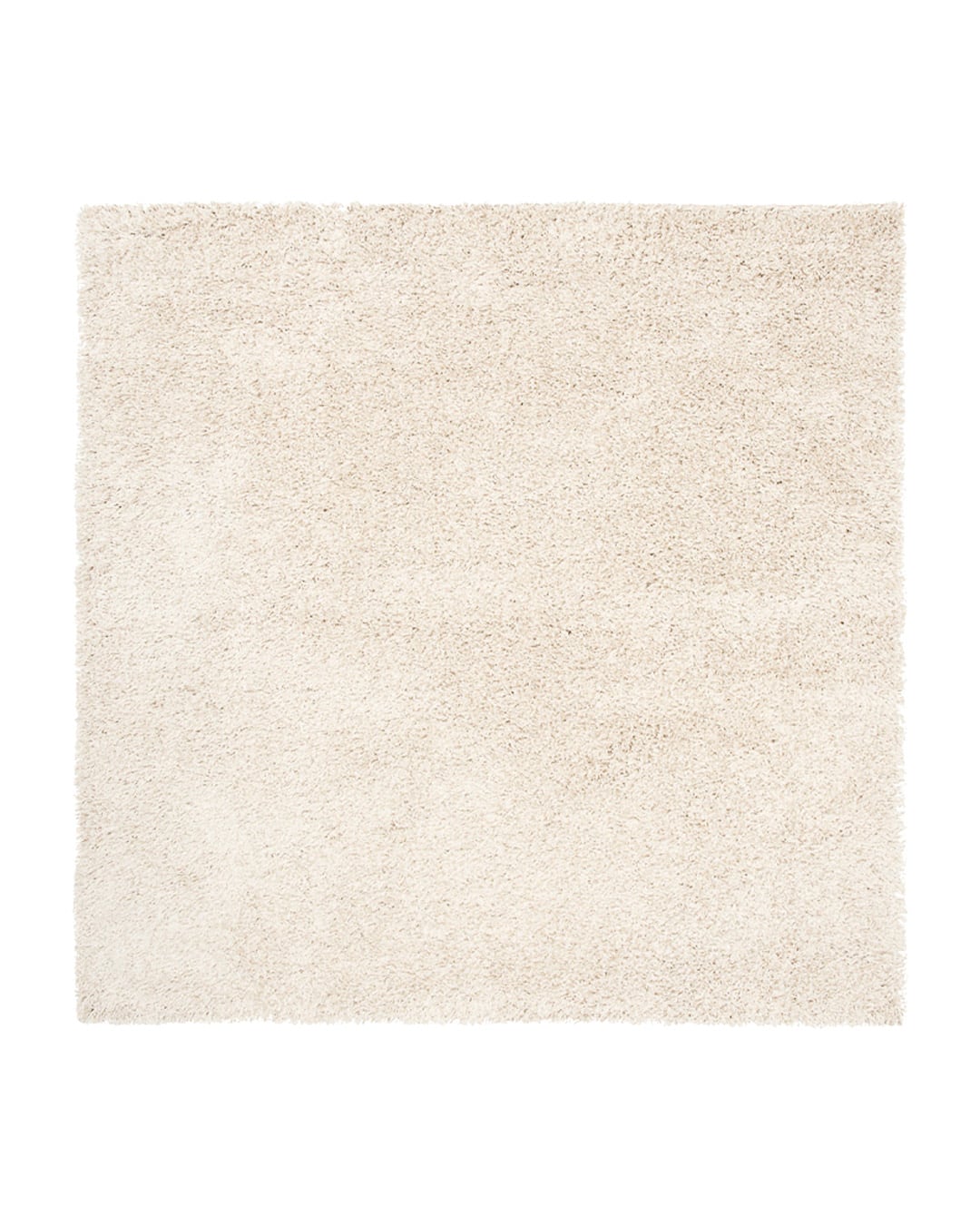 Moderner Shaggy-Teppich, quadratisch – Unito Beige Uno – hellbeige, einfarbig