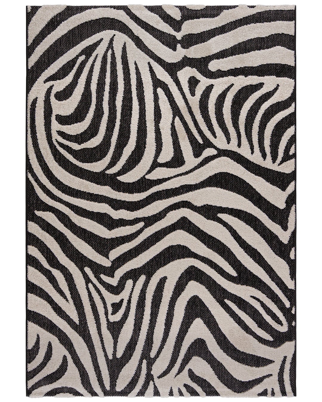 Outdoor / Indoor Teppich – Zebra Nero – weiß, schwarz , wasserdicht
