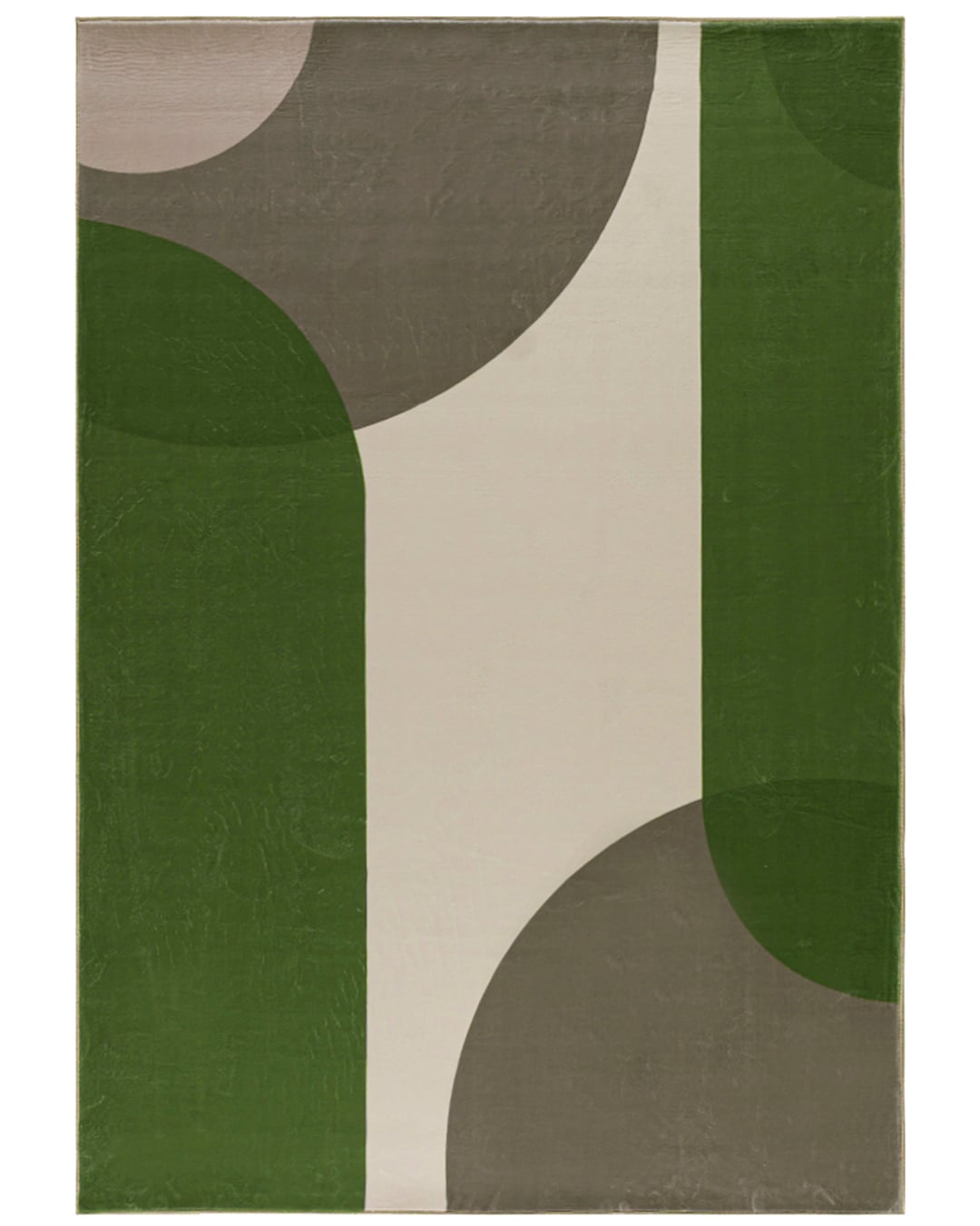 Moderner geometrischer Teppich – Modica Ombra – beige, grün