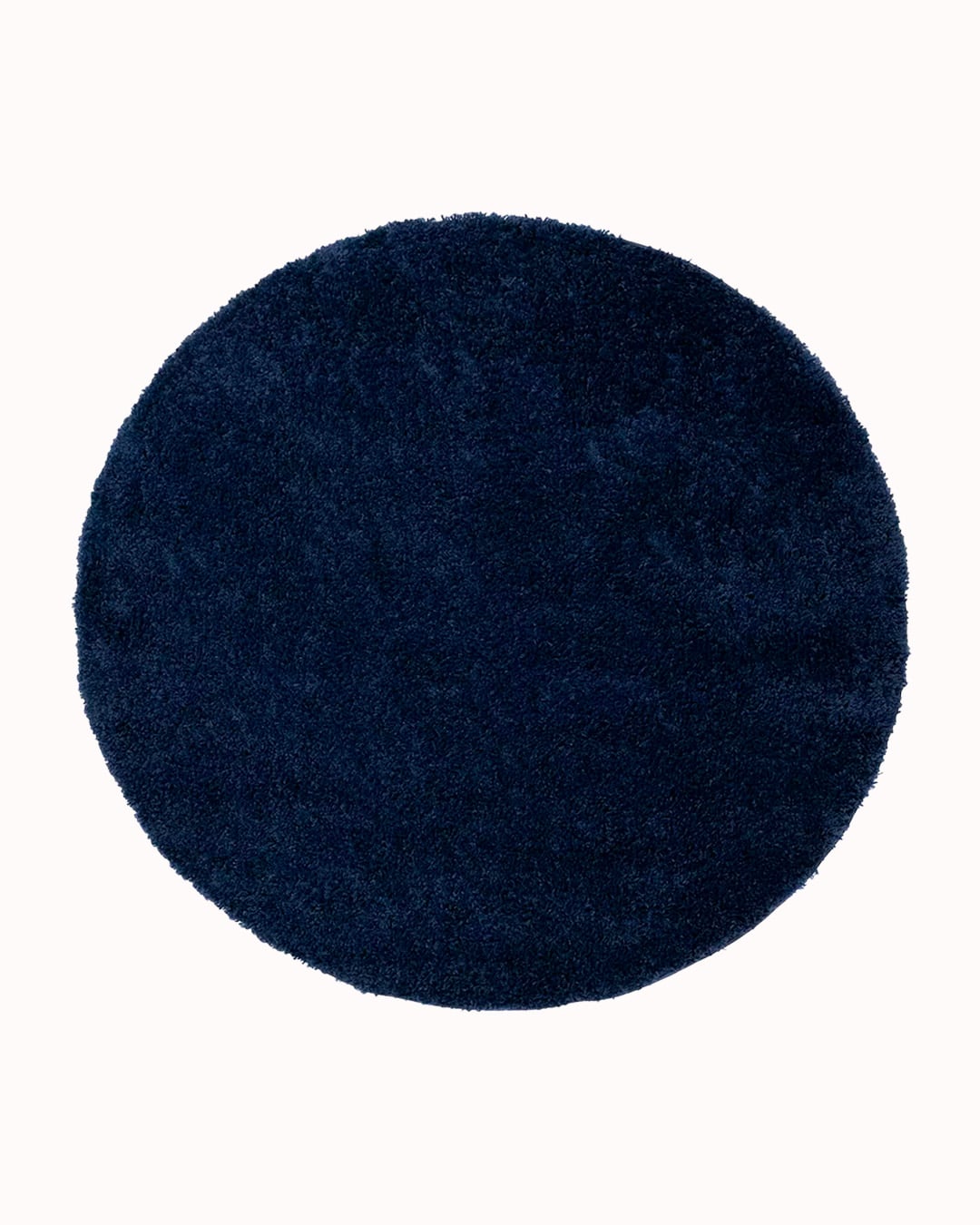 Moderner Shaggy-Teppich, rund – Unito Blu – marineblau, einfarbig