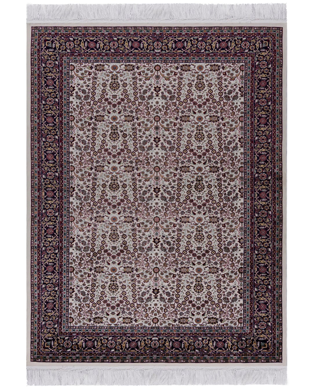 Traditioneller Teppich mit Fransen- Castello Beige - beige, rosa