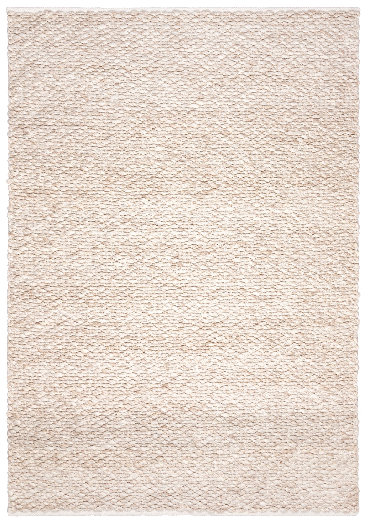 Wollteppich Beige / Creme Abstrakt Einfarbig CTO_01 CASTOR