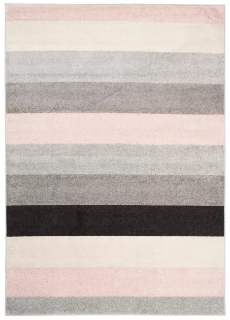 Teppich Modern Rosa Grau Geometrisch Streifen C947I LAZUR
