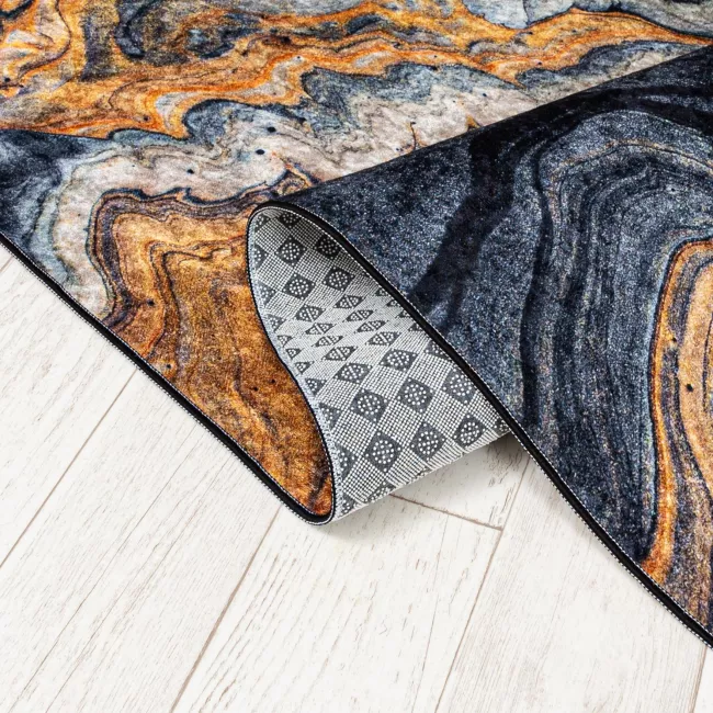 Rutschfeste Badematte – 100x150 Cm, Glam Marmor Muster, Saugfähig & Schnell Trocknend