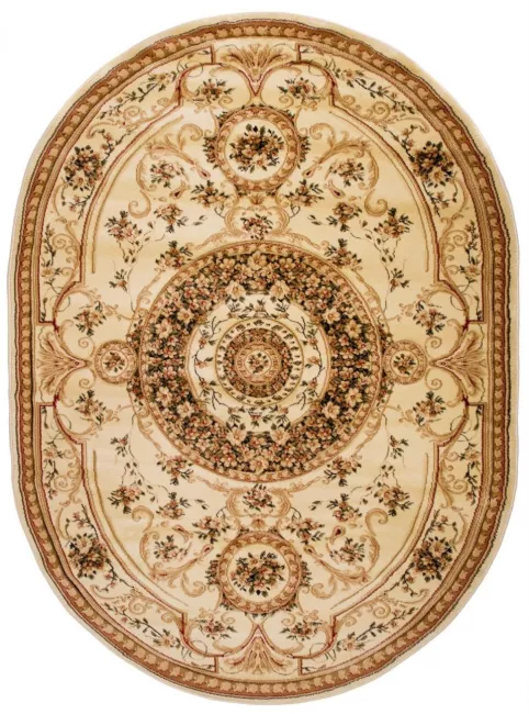 Teppich Oval Orientalisch Beige / Creme 6548A YESEMEK