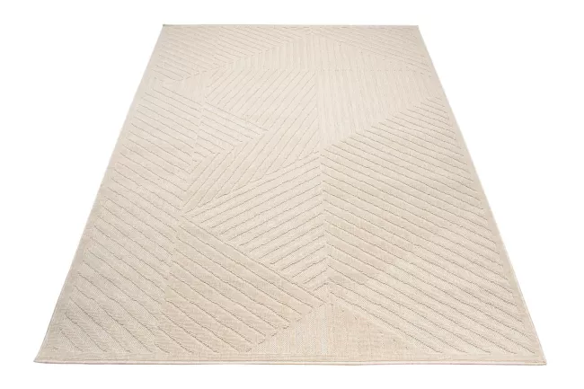 Mazovia Teppich In- & Outdoor – Wetterfest, Geometrisch Beige, 120x170 Cm