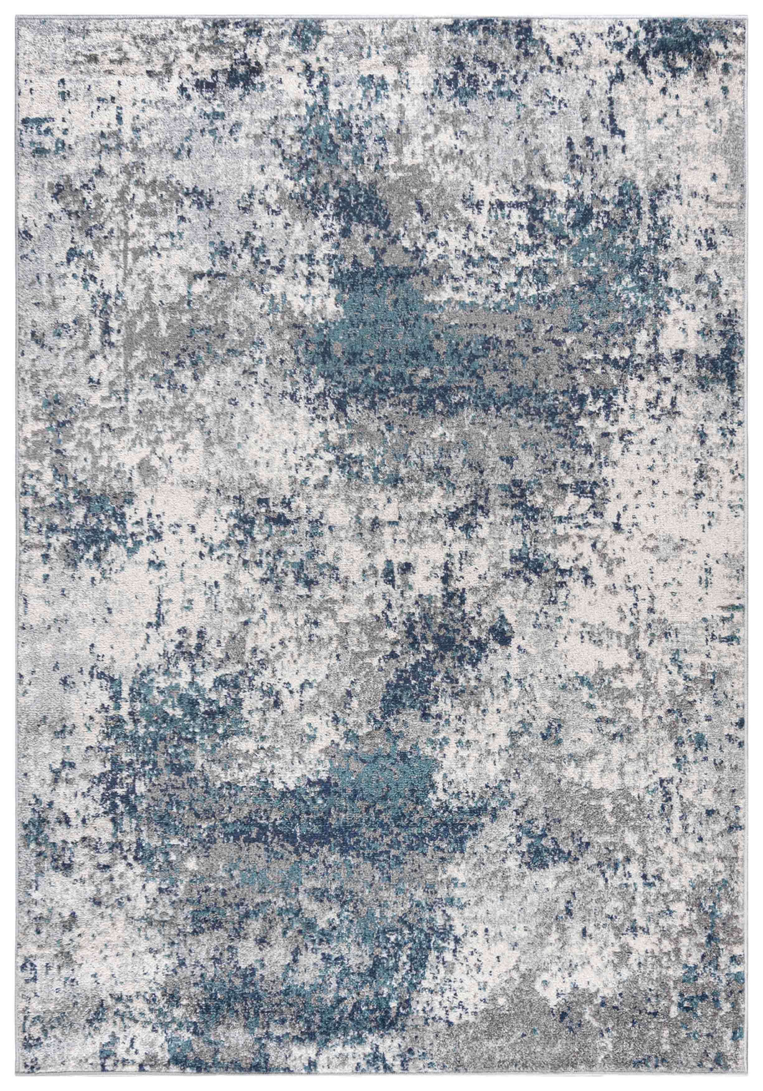 Teppich Modern Beige / Creme Blau Abstrakt G029A DENVER