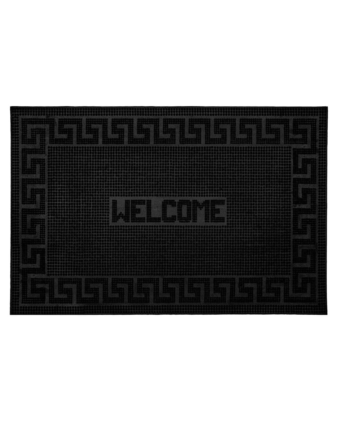 Gummi-Fußmatte - Pin Mat 2205 - schwarz, mit Welcome-Schriftzug, rutschfest und pflegeleicht