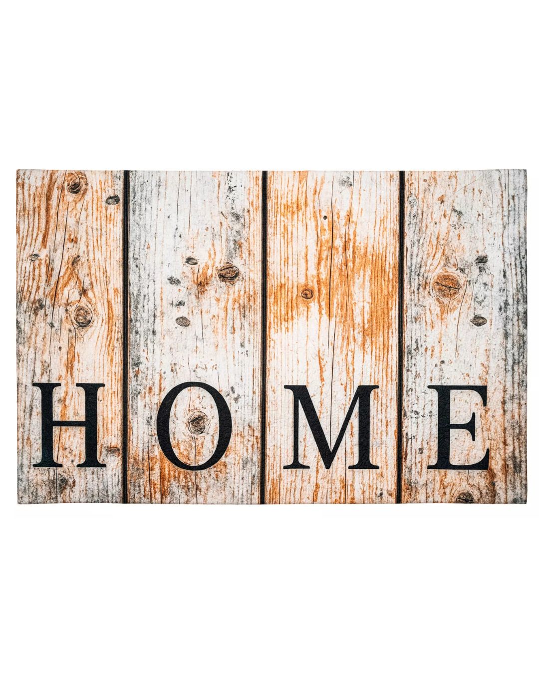 Textil-Fußmatte - Print DM16 - beige-schwarz-grau, mit Home-Schriftzug, rutschfest und pflegeleicht