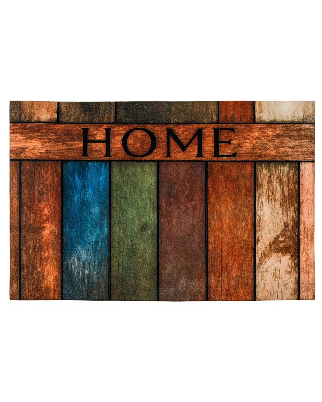 Textil-Fußmatte - Print DM46 - mehrfarbig, mit Home-Schriftzug, rutschfest und pflegeleicht