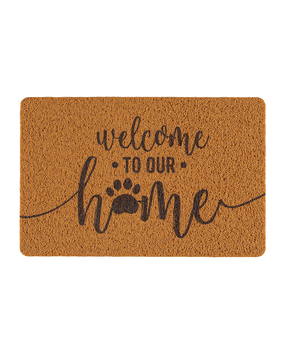 Moderne Fußmatte - Passo Entrare - braun, schwarz, Schriftzug Welcome Home