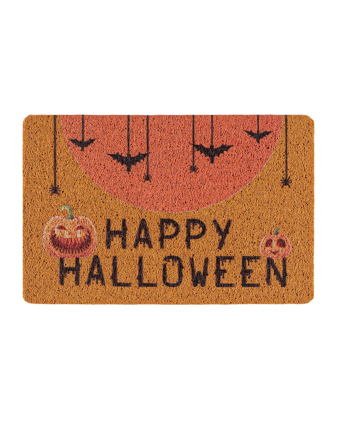 Halloween-Fußmatte - Halloween Ragno - braun, Kürbis, Spinne