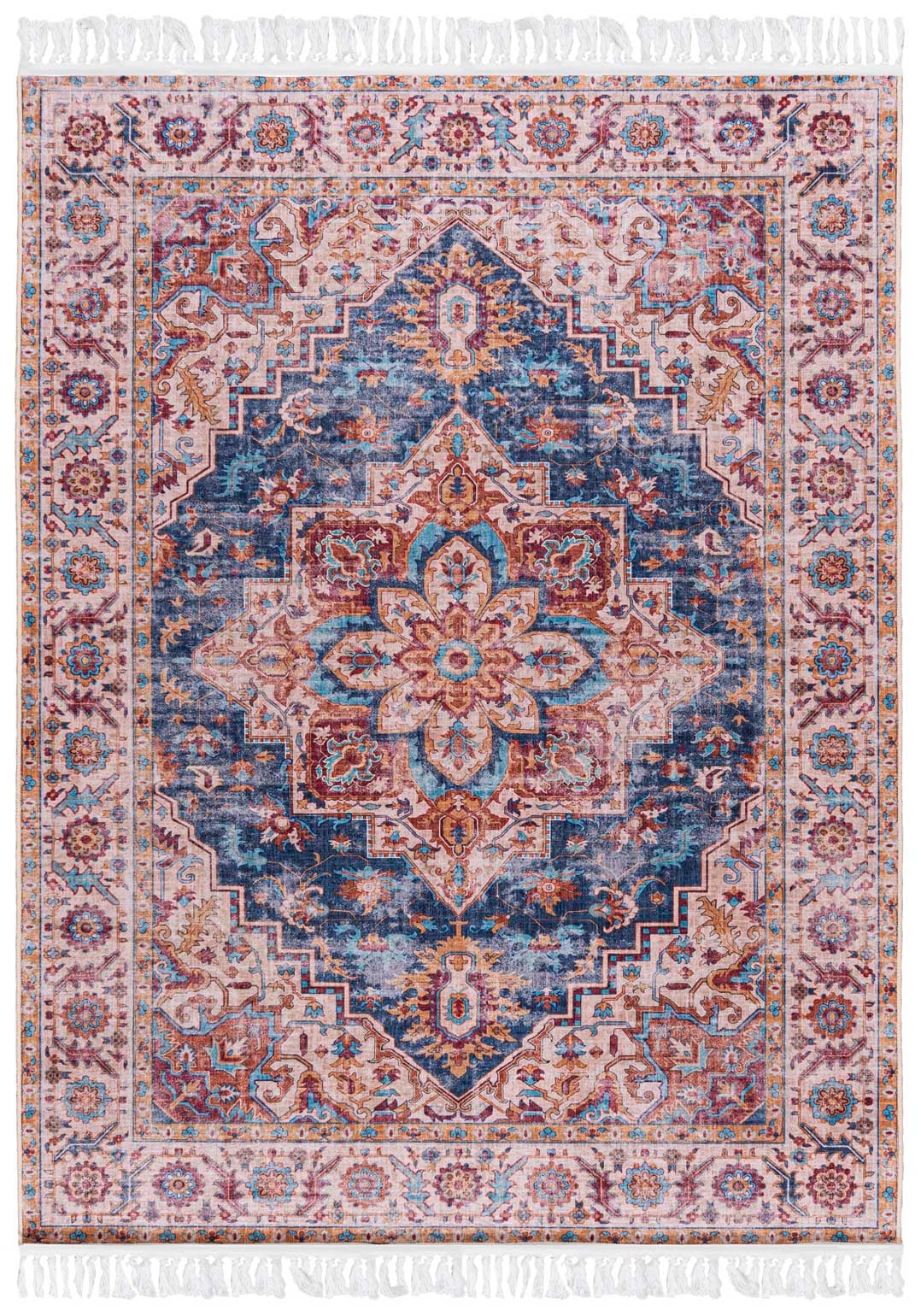 Teppich Orientalisch Beige / Creme Blau Vintage / Shabby Y_169A ANKARA - Vintage, beige, cremefarben, blau