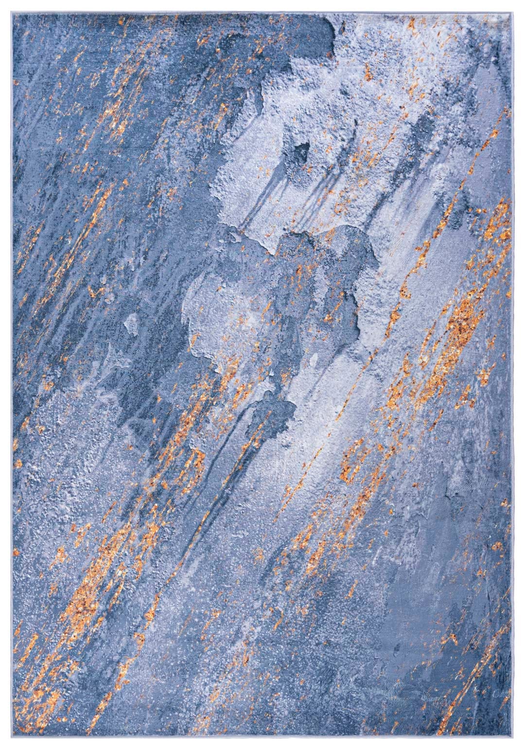 Teppich Modern Blau Grau Abstrakt Y_271C FLANNEL