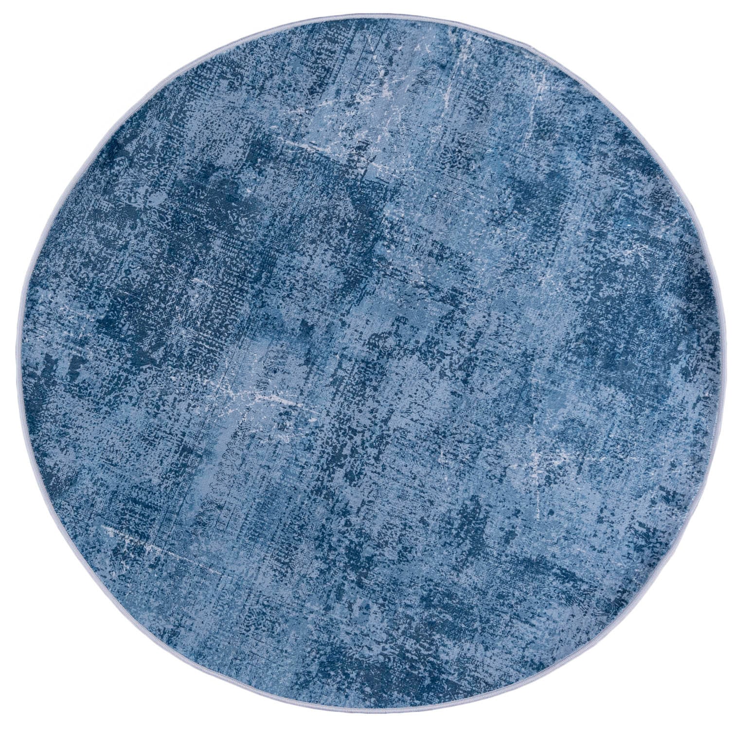 Teppich Modern Blau Abstrakt Einfarbig SOLID HUDSON - abstrakt, blau