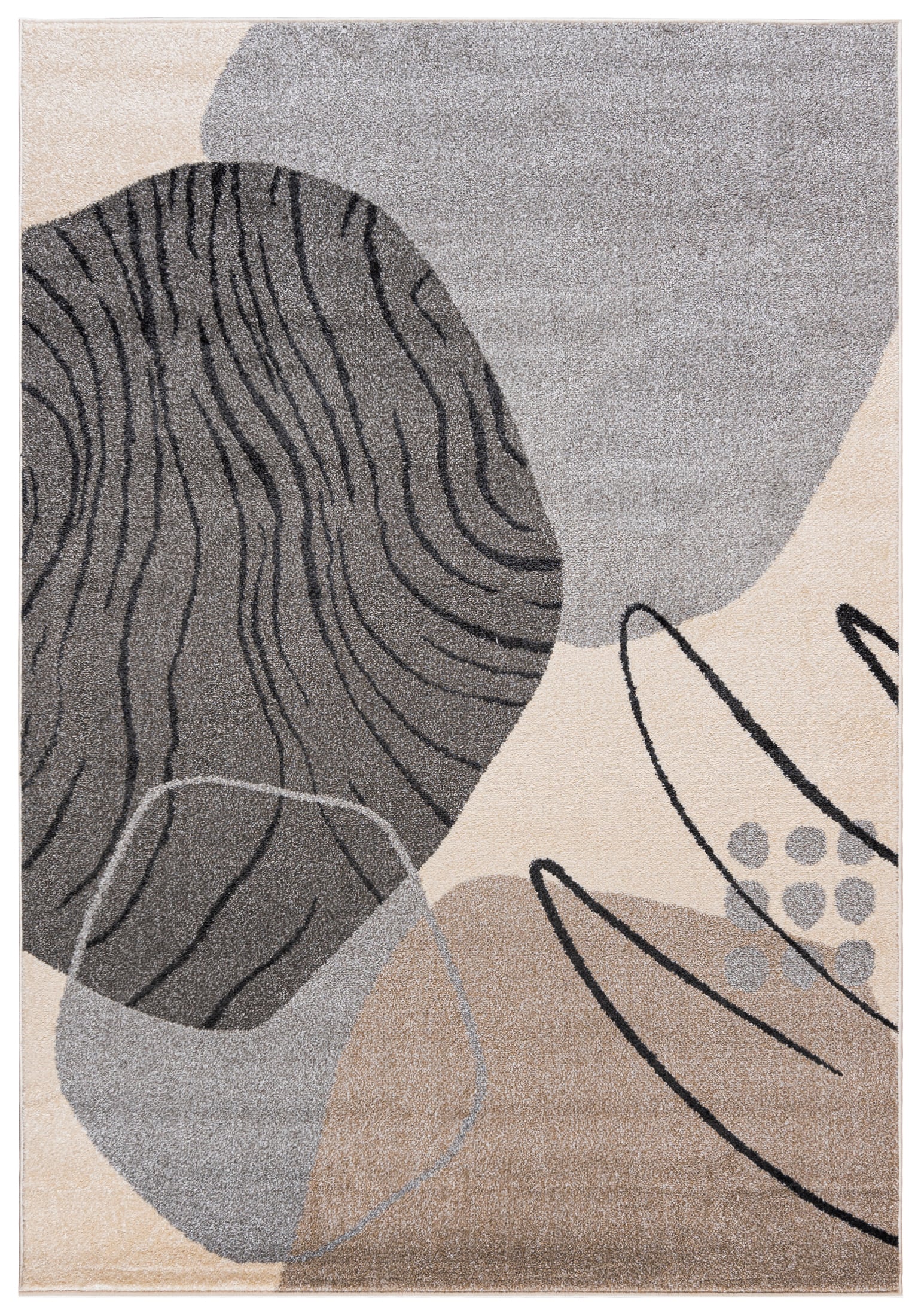 Teppich Modern Beige / Creme Geometrisch NP32B LUCY - geometrisch, beige, cremefarben