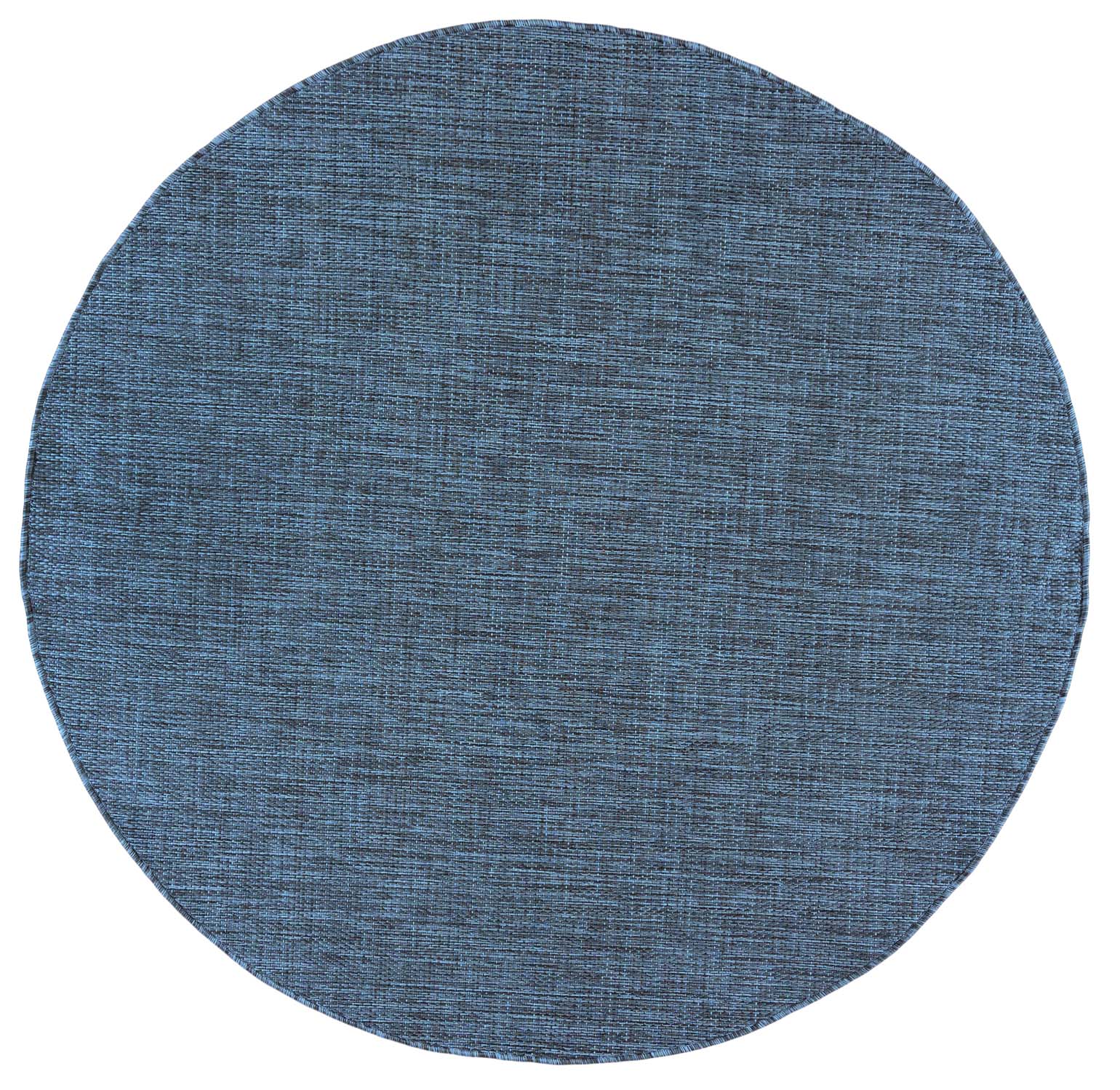 Teppich Rund In- Outdoor Blau Einfarbig 6365A VERANDA , wasserdicht, auf die Terrasse, den Balkon