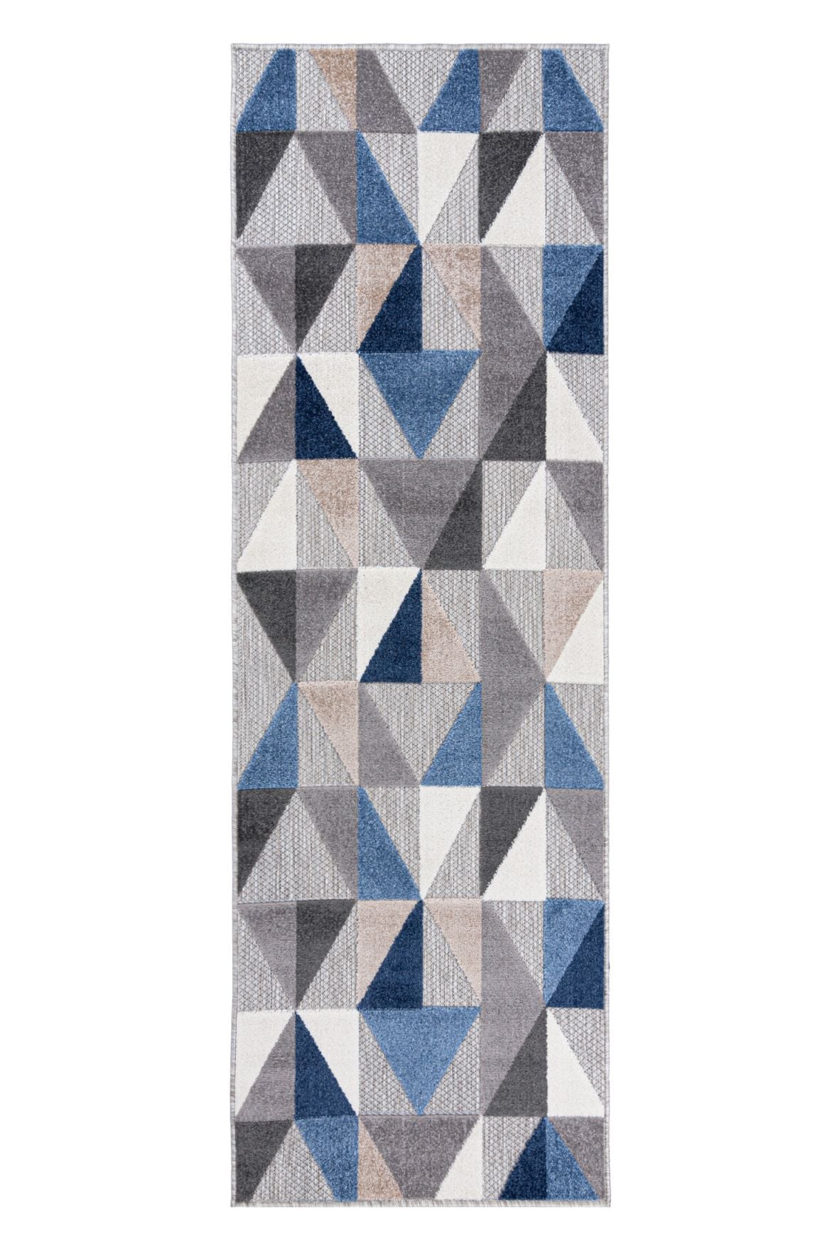 Teppichläufer In- Outdoor Blau Grau Geometrisch EC96A AVENTURA , wasserdicht