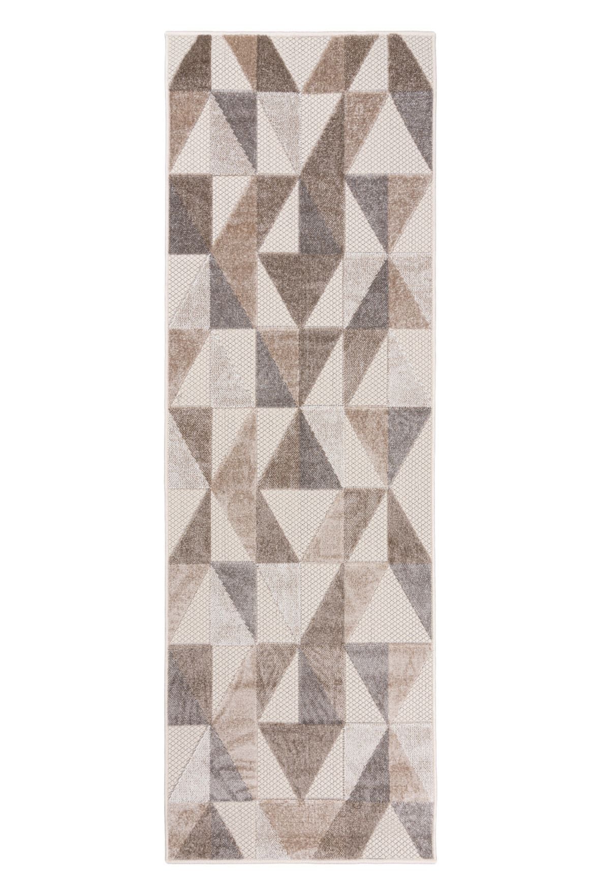 Teppichläufer In- Outdoor Beige / Creme Geometrisch EC96E AVENTURA , wasserdicht