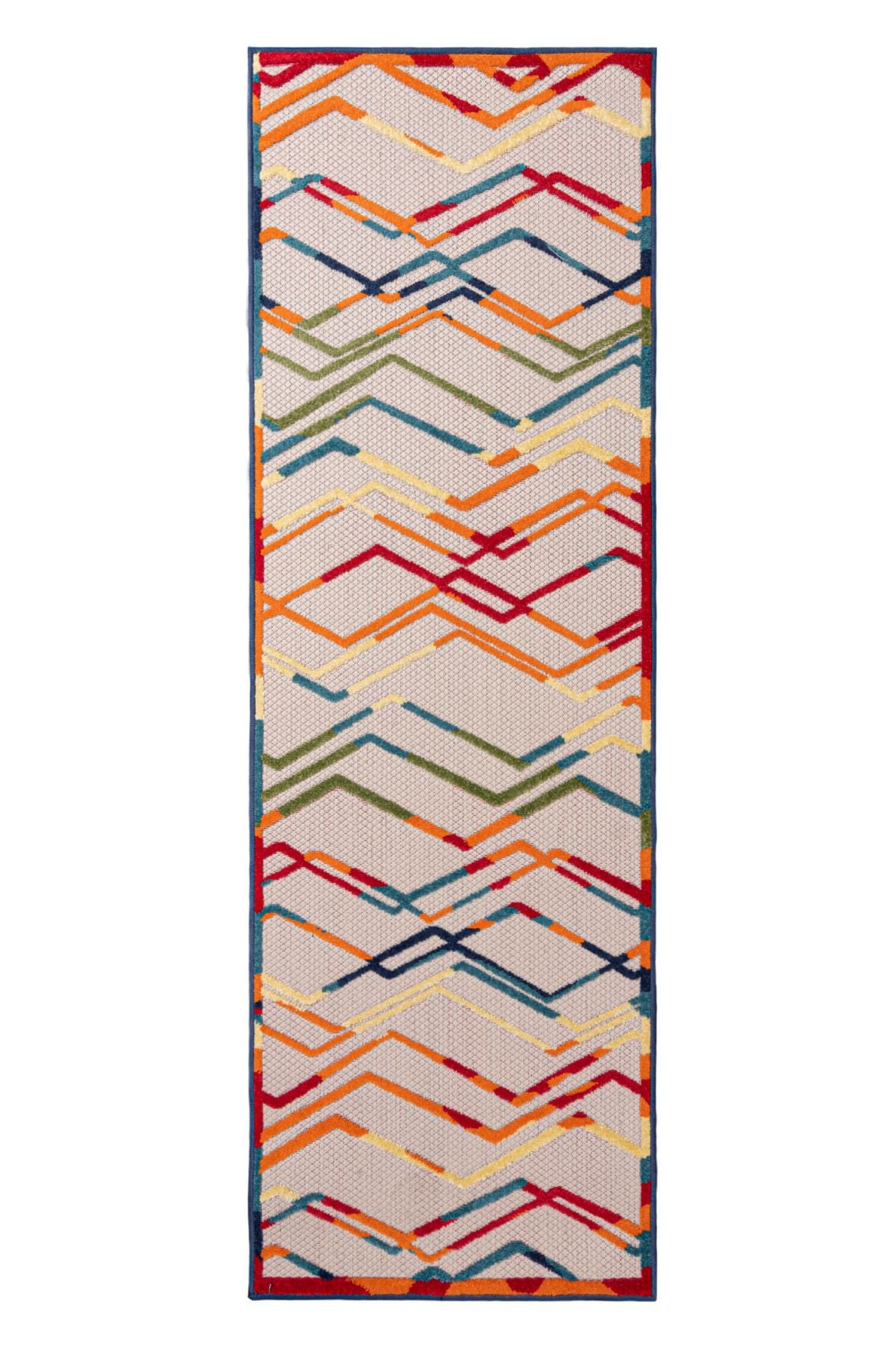 Teppichläufer In- Outdoor Multicolor Geometrisch ED02A AVENTURA , wasserdicht