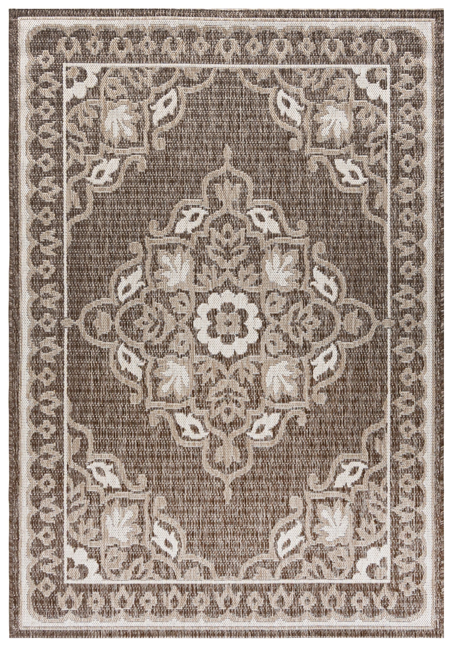 Outdoor / Indoor Teppich, Modern - Enna Polvere - Beige, Braun , wasserdicht, auf die Terrasse, den Balkon