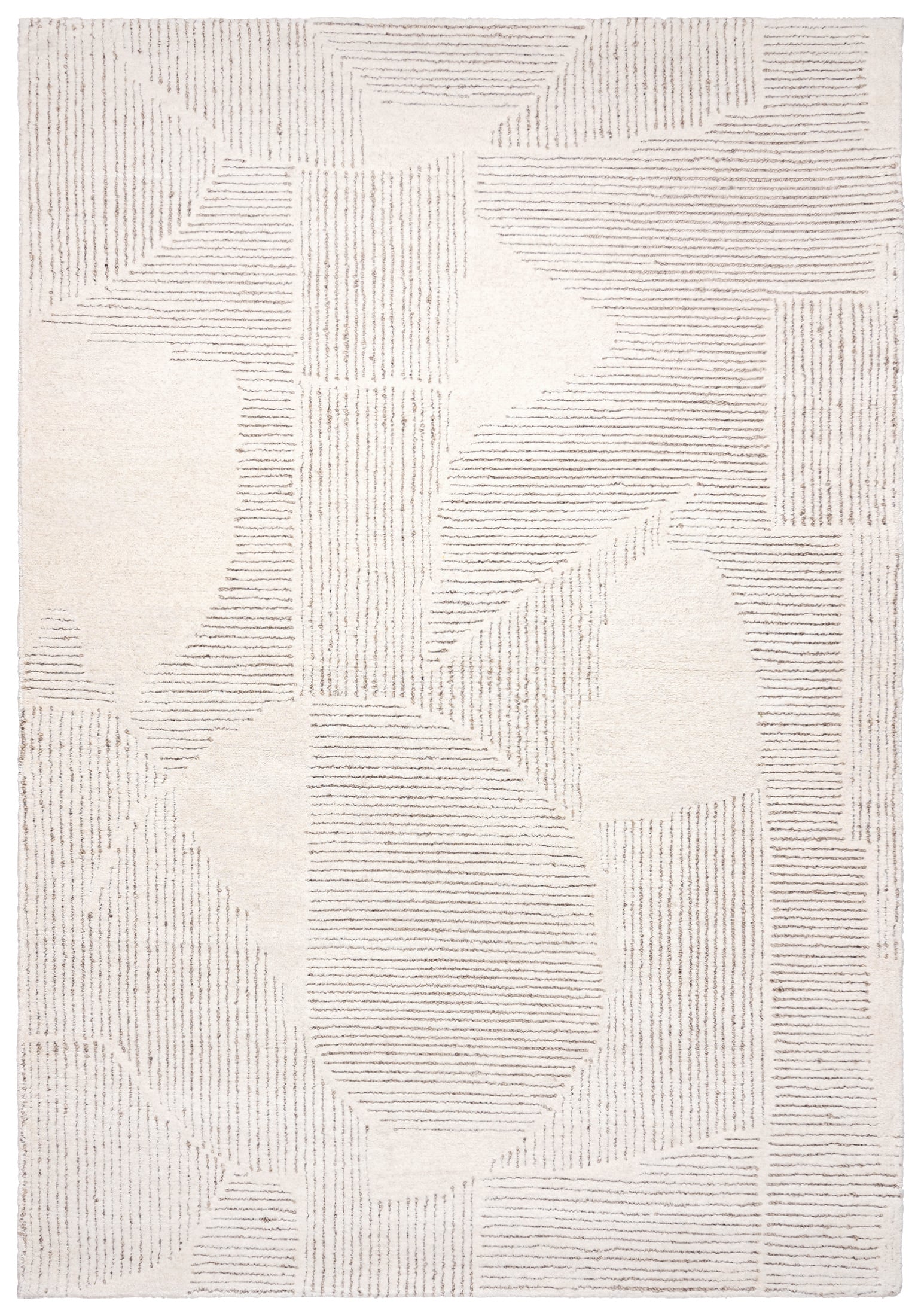 Wollteppich Beige / Creme Geometrisch EST_32 ESTONIA