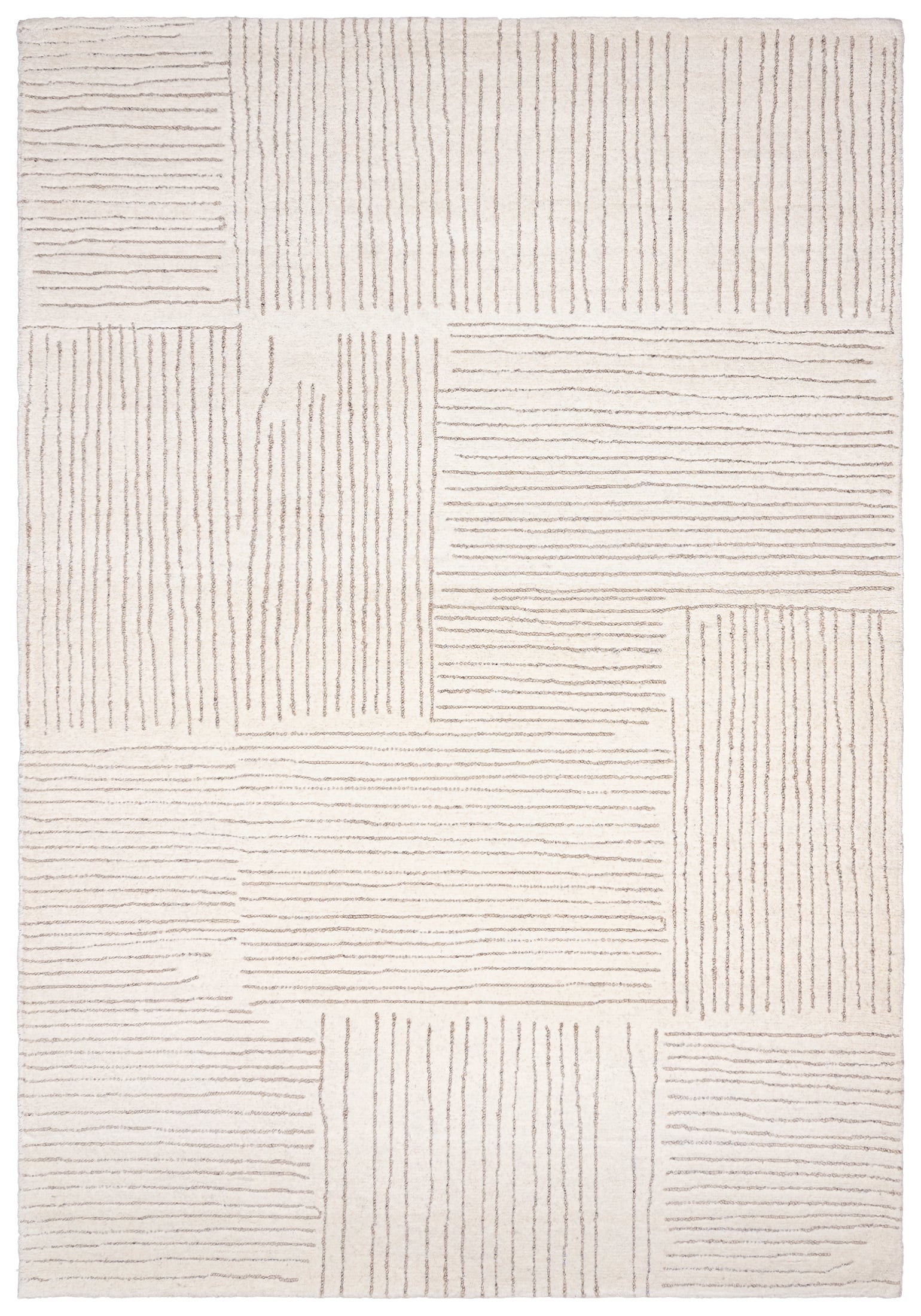 Wollteppich Beige / Creme Geometrisch EST_33 ESTONIA