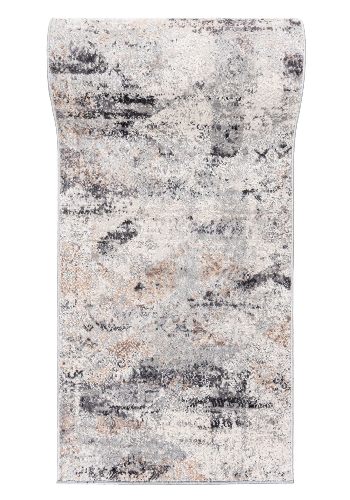 Läufer nach Maß Beige Creme Grau G500A PORTLAND - modern, abstrakt, beige, graphit, cremefarben, grau