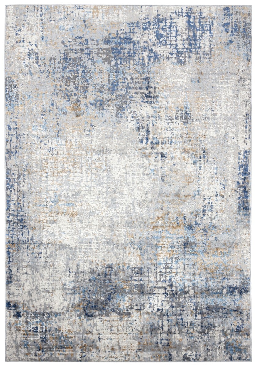 Moderner Teppich - Portland G512B WHITED BLUE - abstrakt, hellgrau, blau
