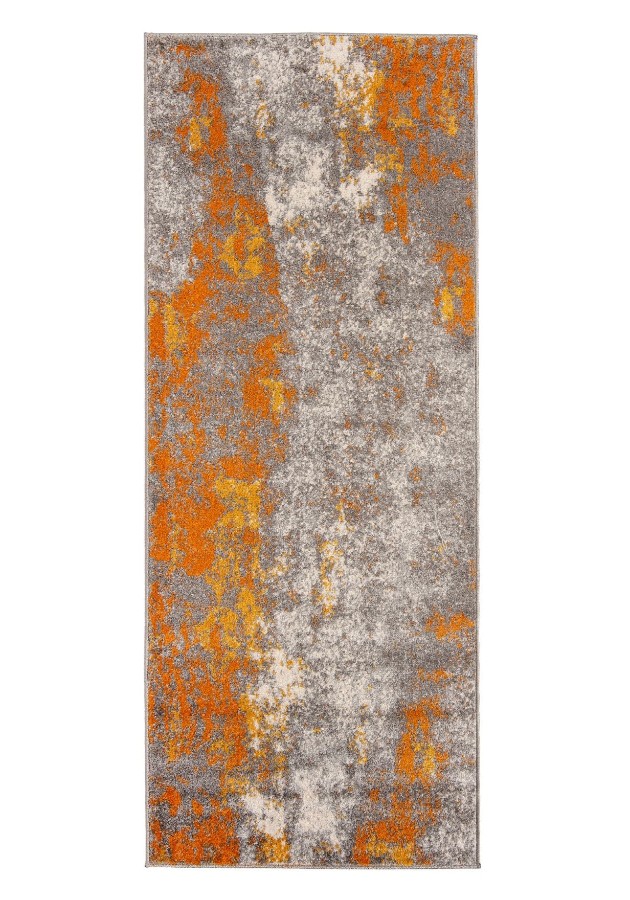 Teppichläufer Modern Orange Grau Abstrakt H172A SPRING