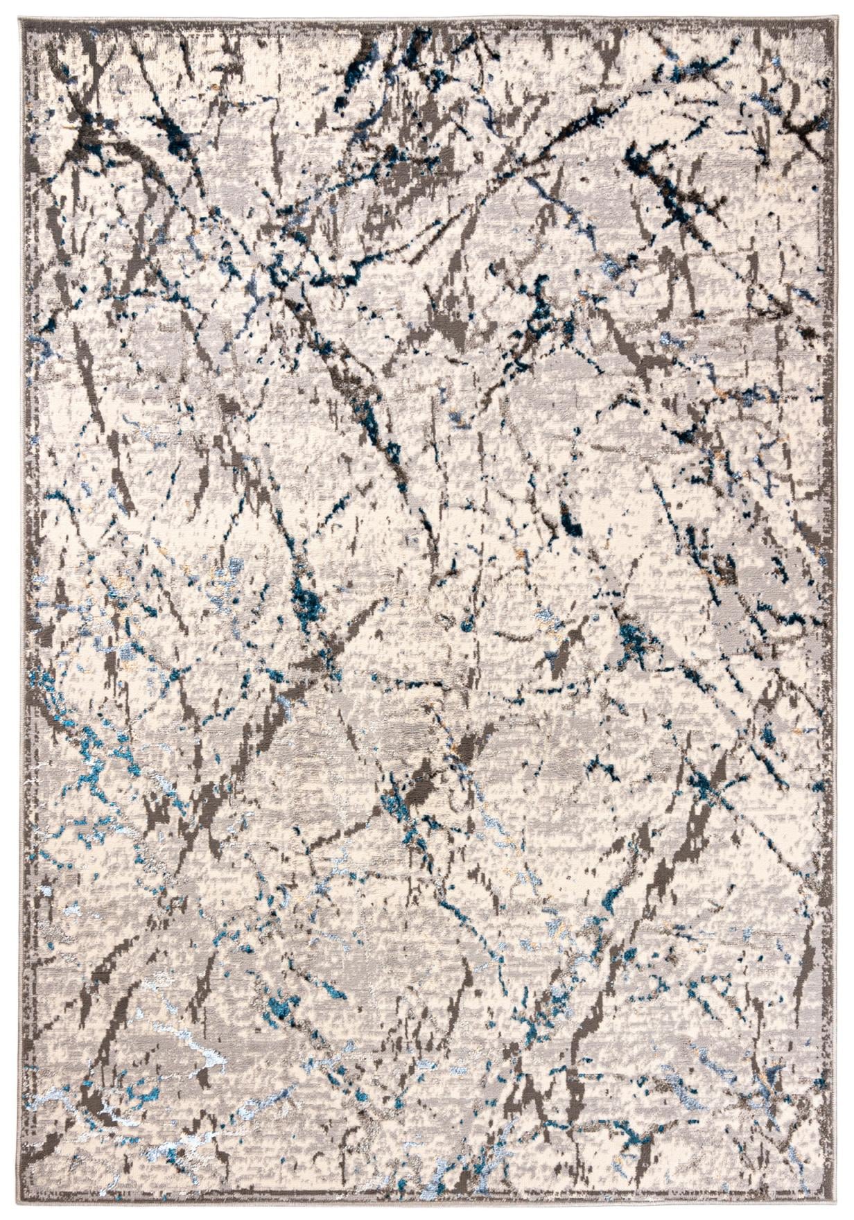 Teppich Modern Blau Grau Abstrakt I156A LAKE