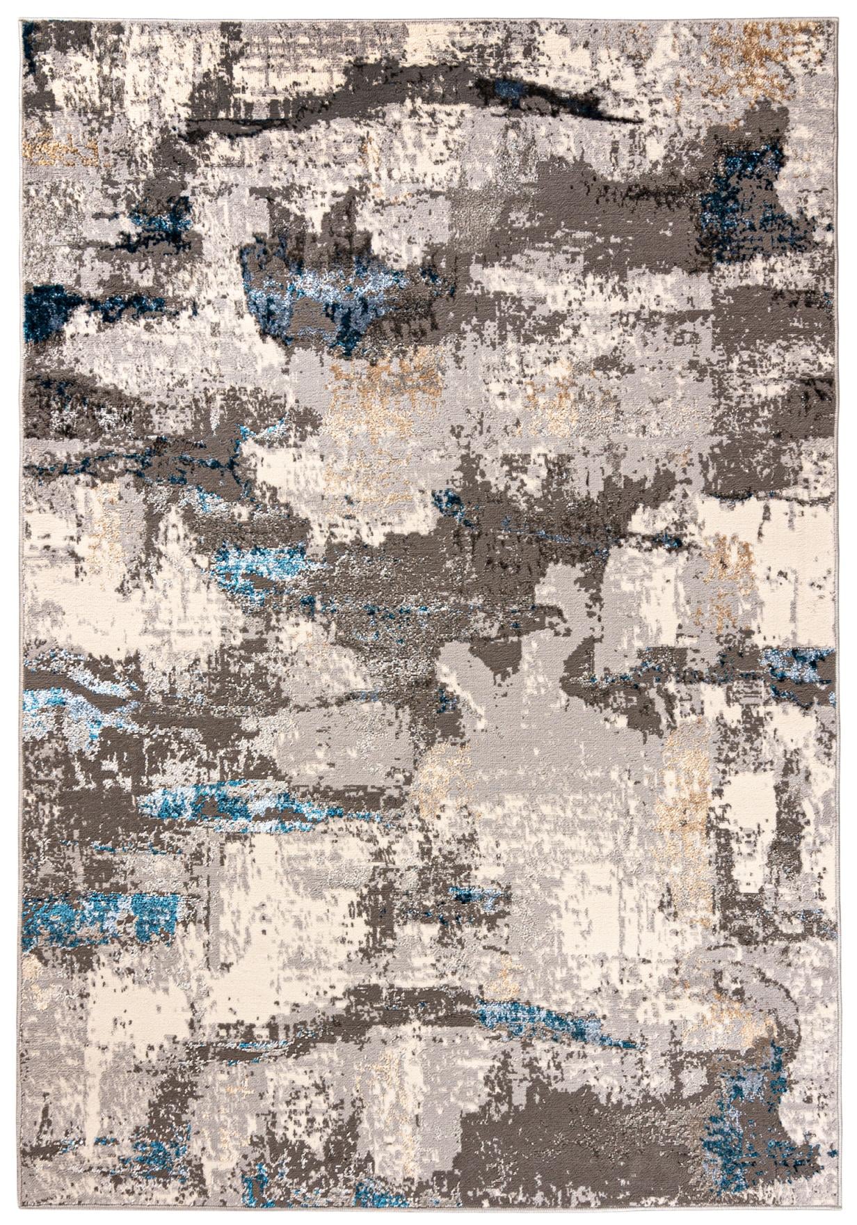 Teppich Modern Blau Grau Abstrakt I187A LAKE