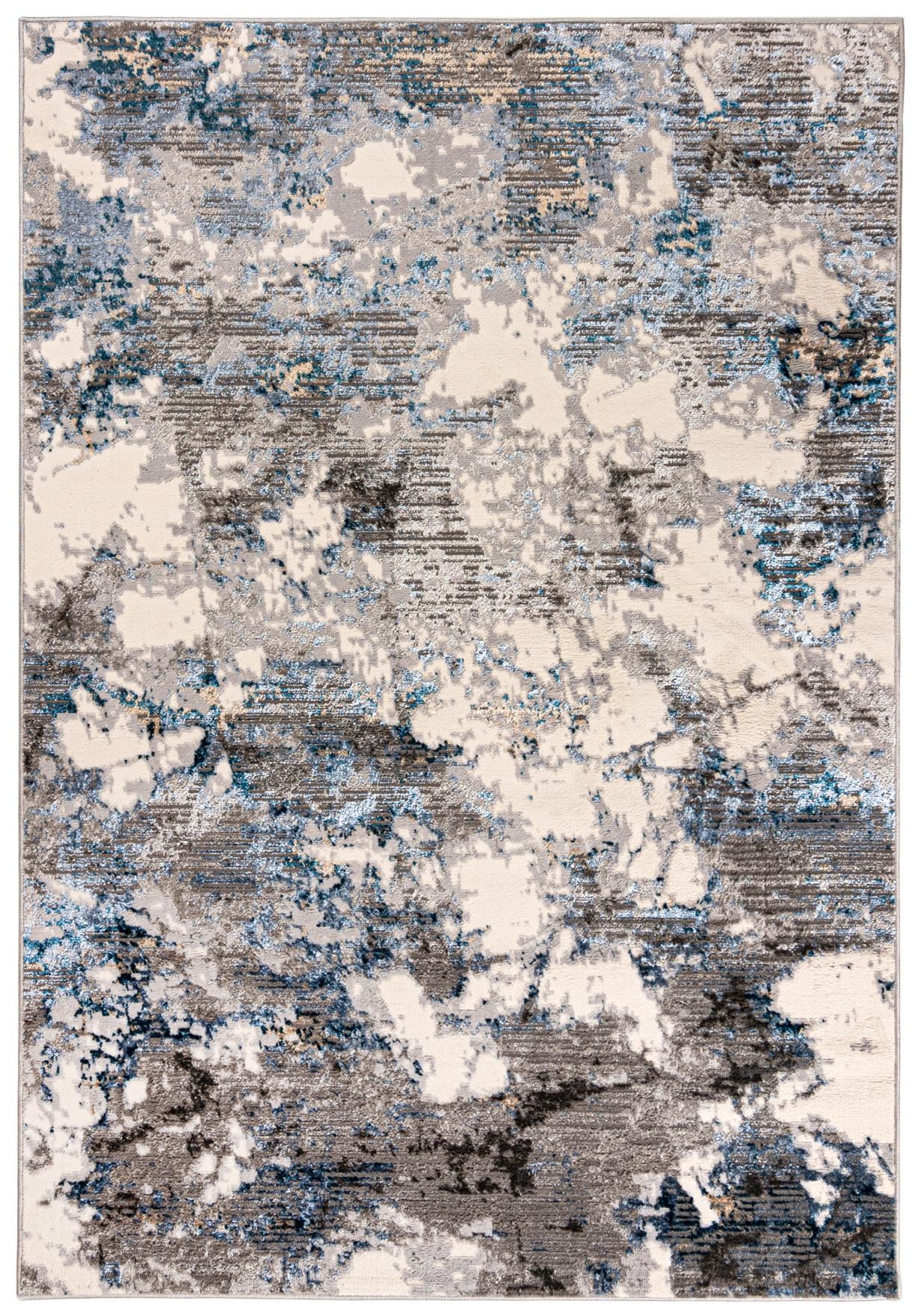 Teppich Modern Blau Grau Abstrakt I246A LAKE