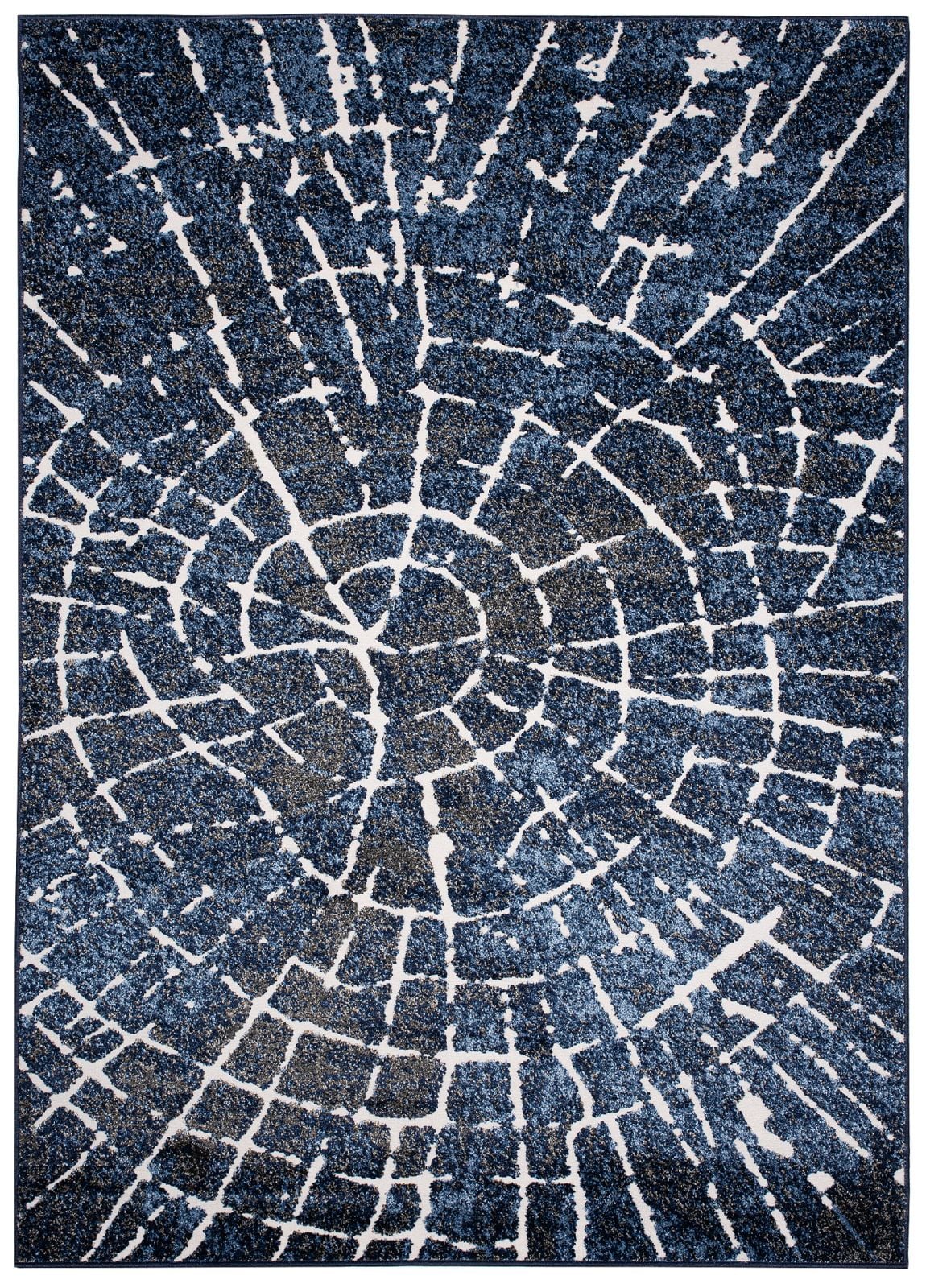 Teppich Modern Blau Geometrisch Baumstamm MU54A BREEZEK