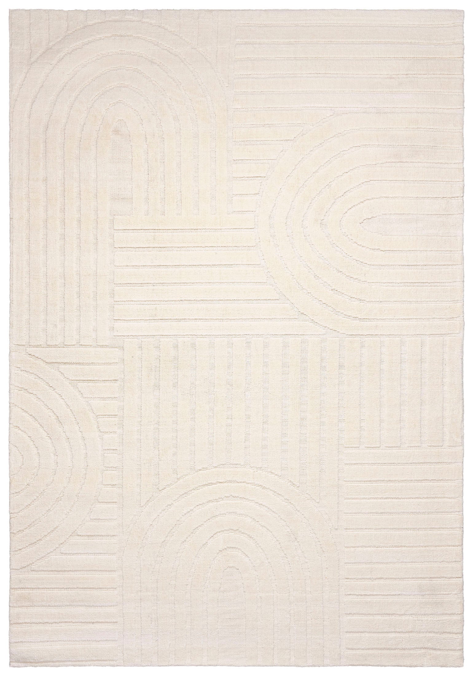 Teppich Modern Beige / Creme Geometrisch MSA_12 MISATO