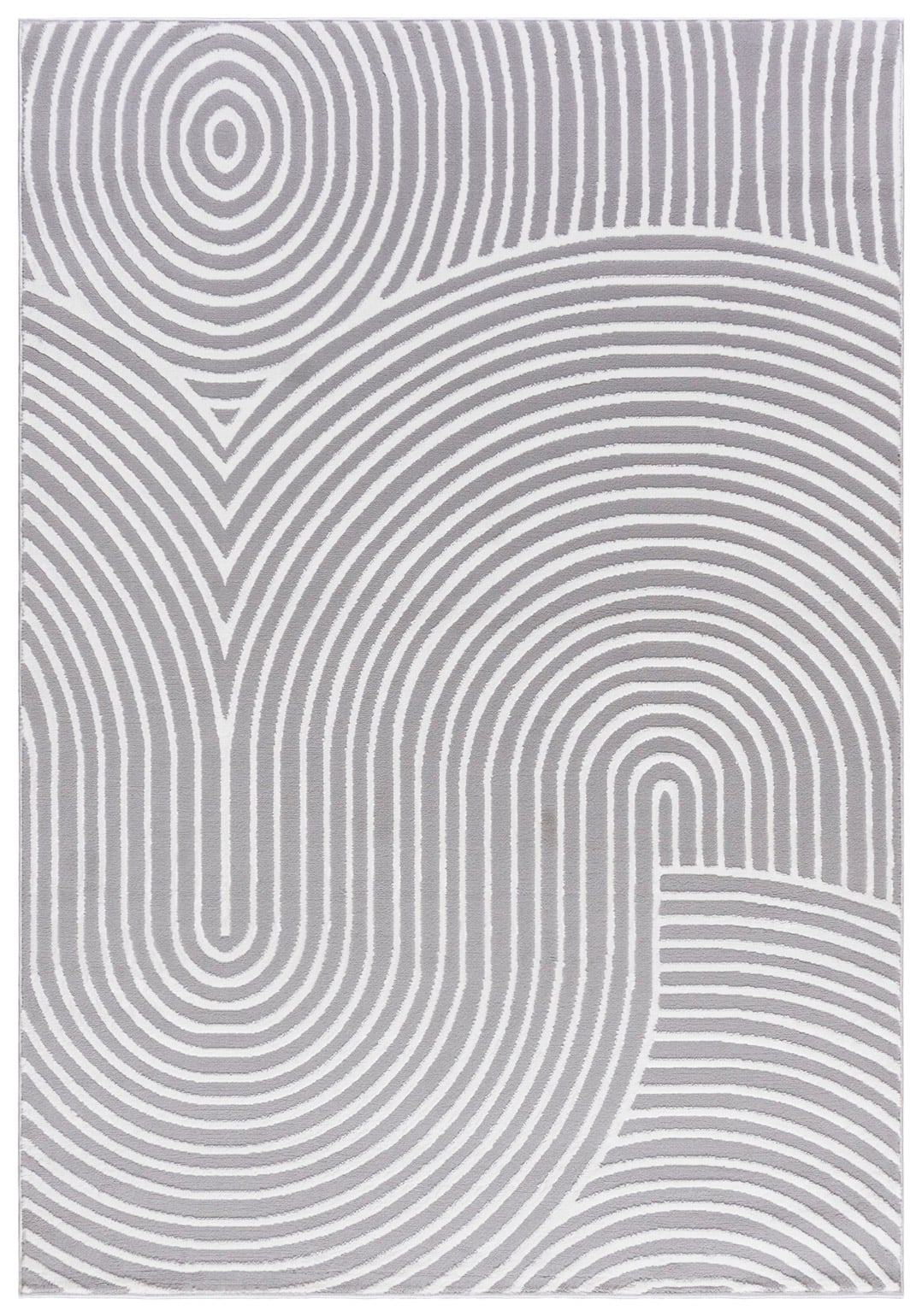 Teppich Modern Grau Weiß Bogen Geometrisch NG83B ELLEN