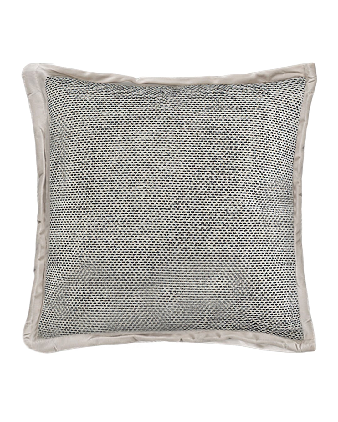 Dekokissen mit Füllung, 45 x 45 cm – Calmo Momento – Jacquard, cremefarben, grau