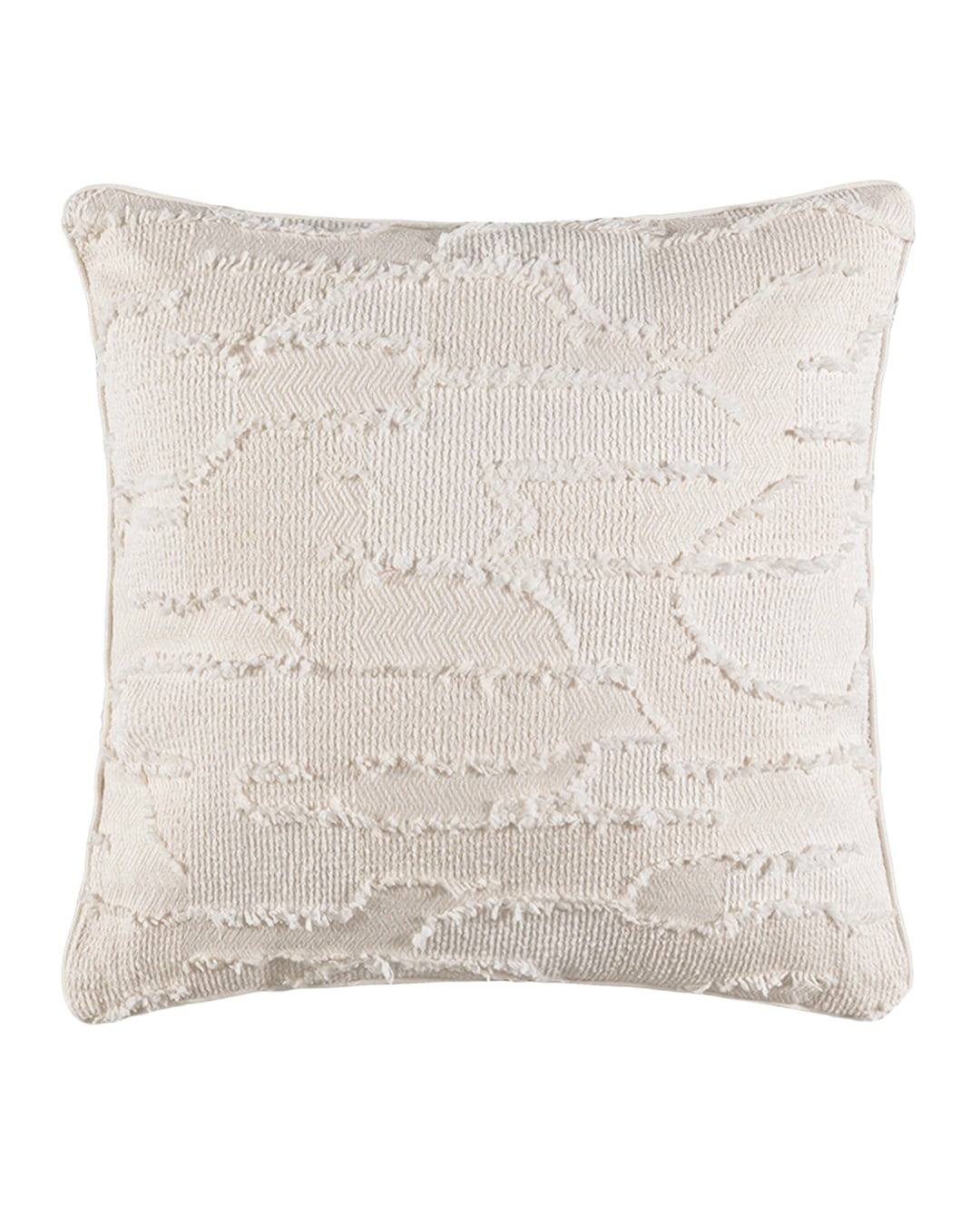 Dekokissen mit Füllung, 45 x 45 cm – Calmo Bianco – Jacquard, weiß, cremefarben