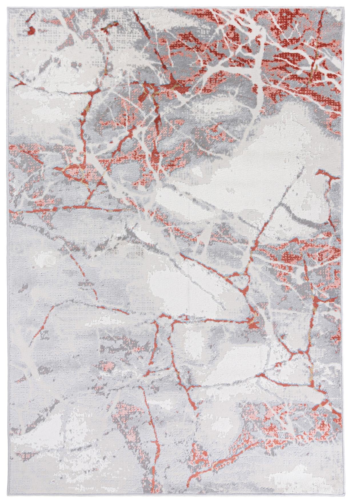 Moderner Teppich - Portland R216A L GRAYSALMON - abstrakt Marmoroptik, grau, lachsfarben